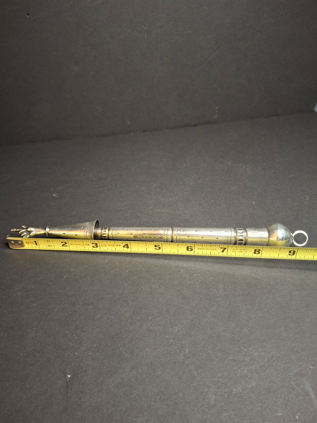 Rare Antique 19th Century 13 Loth Silver Torah Pointer Yad Austro Hungarian Judaica 72g