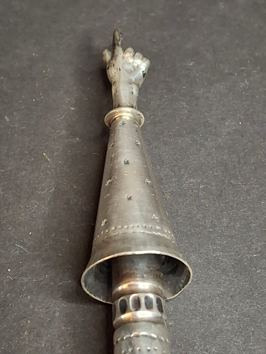 Rare Antique 19th Century 13 Loth Silver Torah Pointer Yad Austro Hungarian Judaica 72g