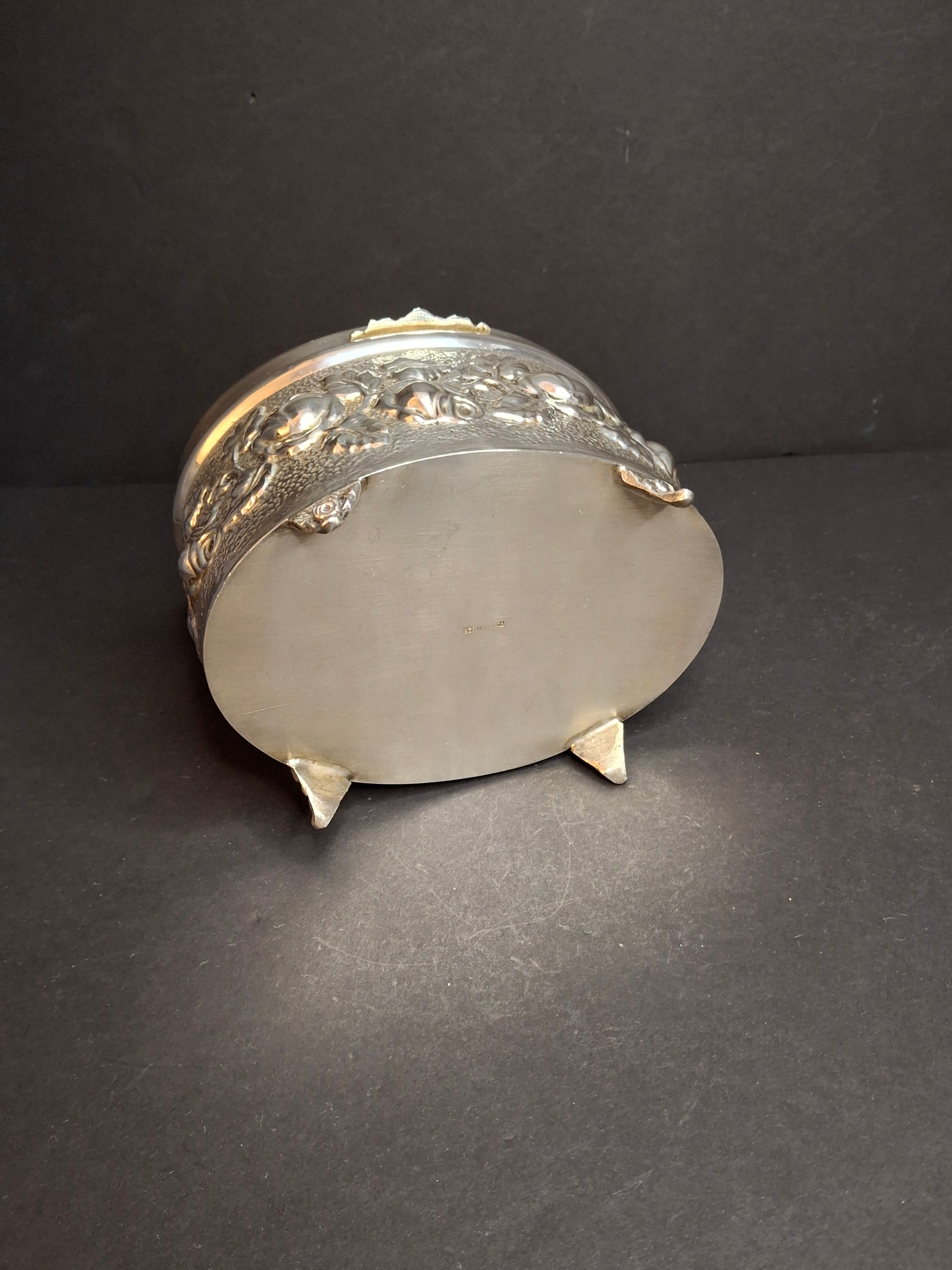 Hazorfim 925 Sterling Silver Etrog Box Hebrew Inscription Vermeil Interior 272g