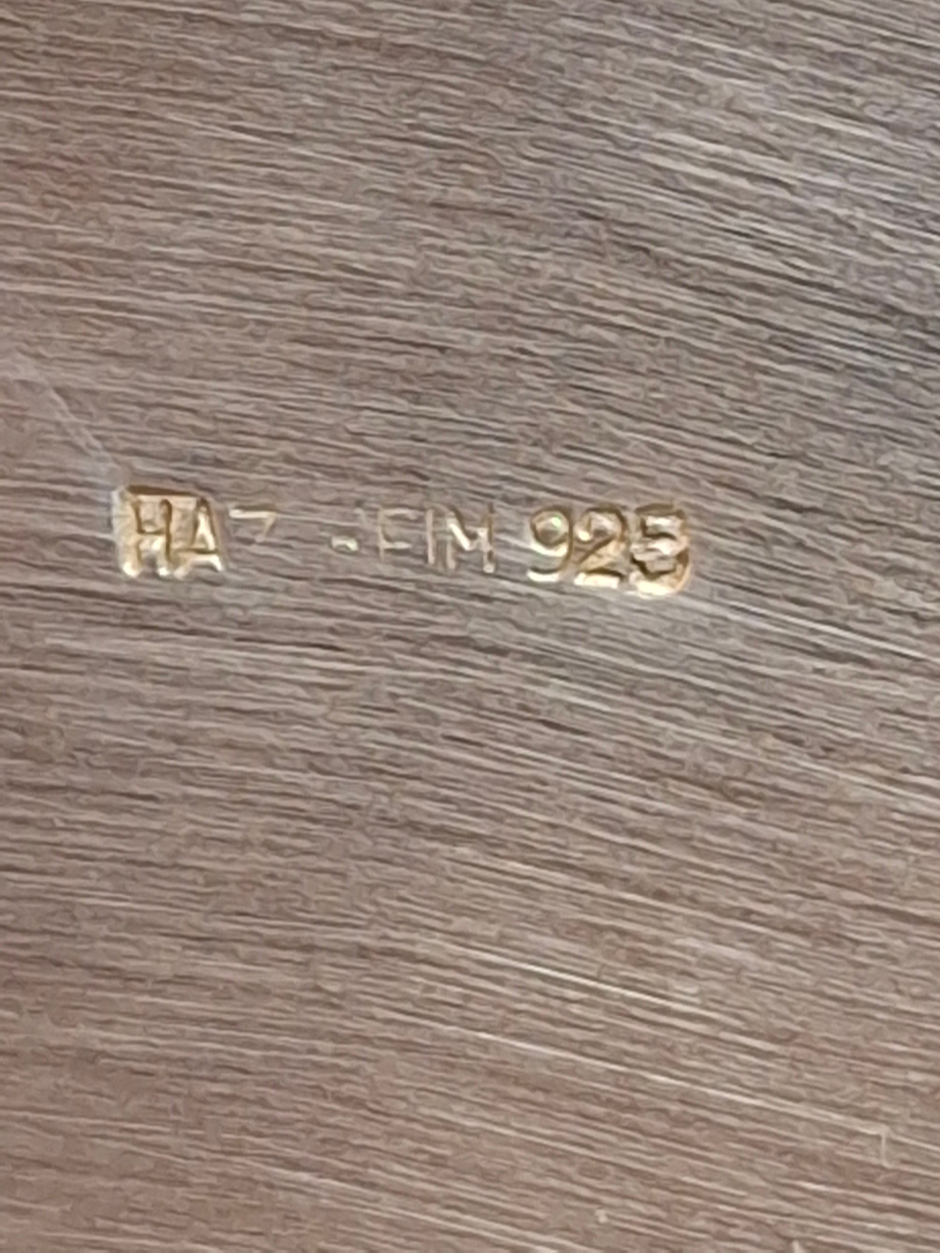 Hazorfim 925 Sterling Silver Etrog Box Hebrew Inscription Vermeil Interior 272g