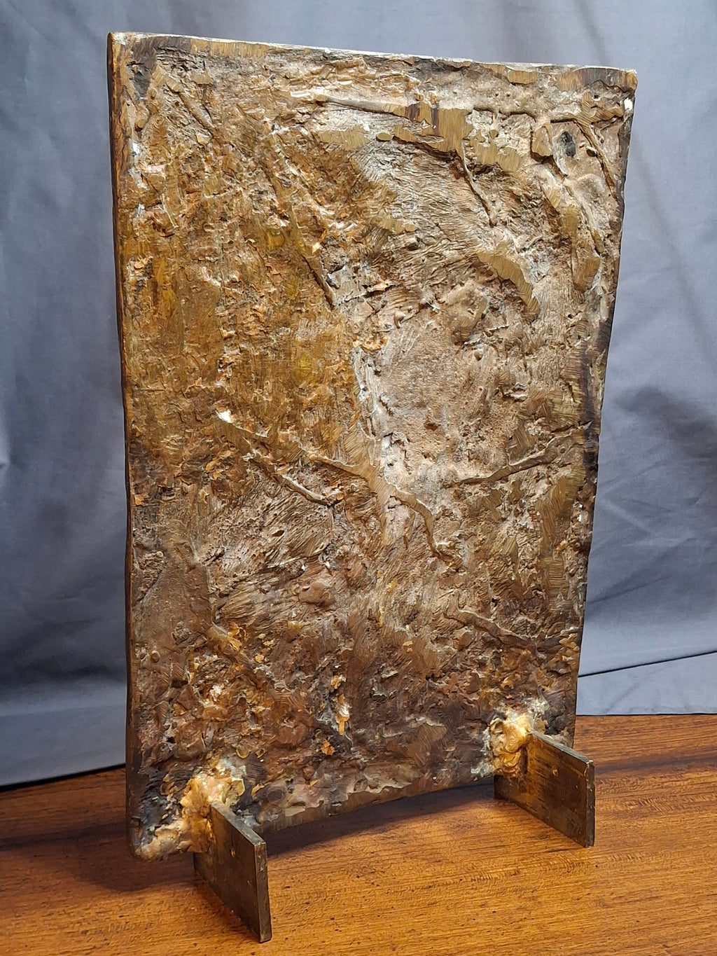 Mid Century Bronze Relief Plaque Sabbath Candle Lighting Blessing Jacob Epstein 1921-2003 Judaica