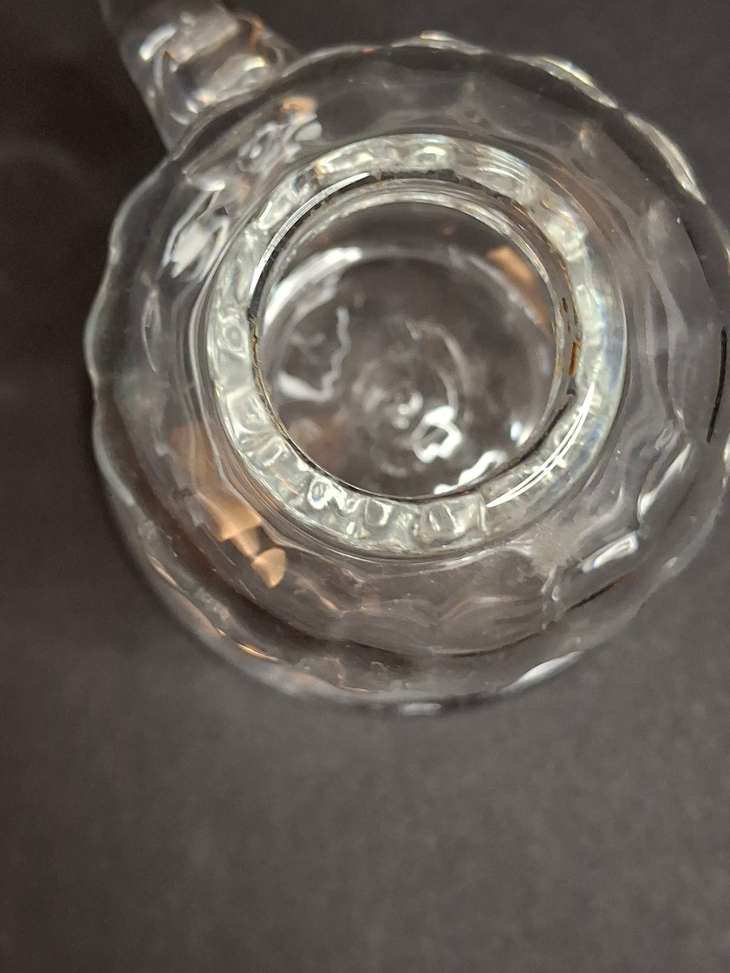 Signed Frank Stubbins 1988 Studio Art Glass Miniature Oil Lamp Base Studio Hand Blown South Jersey