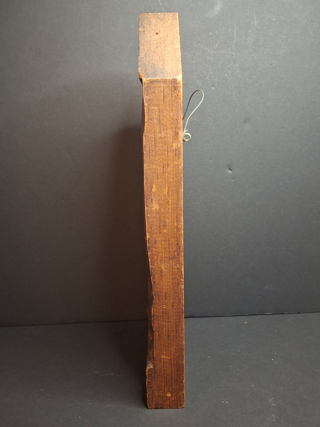 Vintage Hand Carved Wood Judaica Relief Plaque Rabbi Shofar Signed Gerber 1955