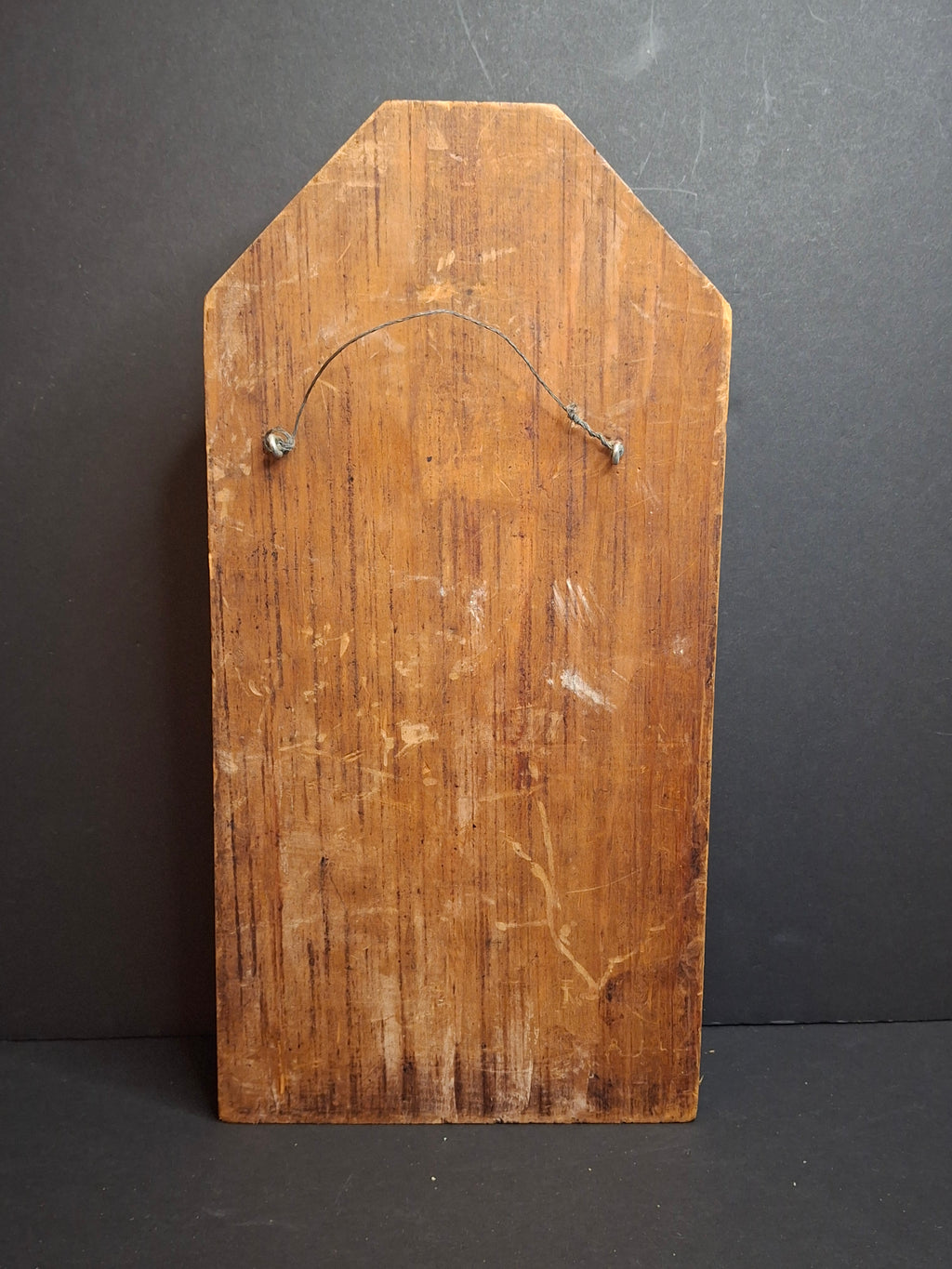 Vintage Hand Carved Wood Judaica Relief Plaque Rabbi Shofar Signed Gerber 1955