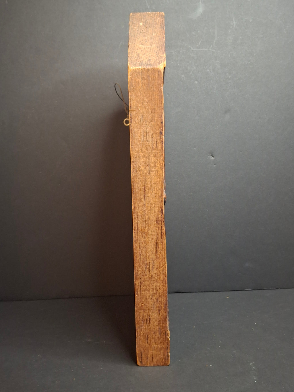 Vintage Hand Carved Wood Judaica Relief Plaque Rabbi Shofar Signed Gerber 1955