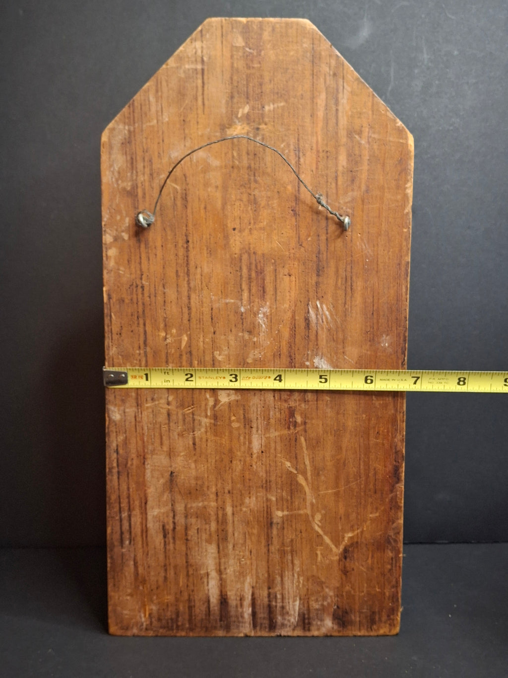 Vintage Hand Carved Wood Judaica Relief Plaque Rabbi Shofar Signed Gerber 1955