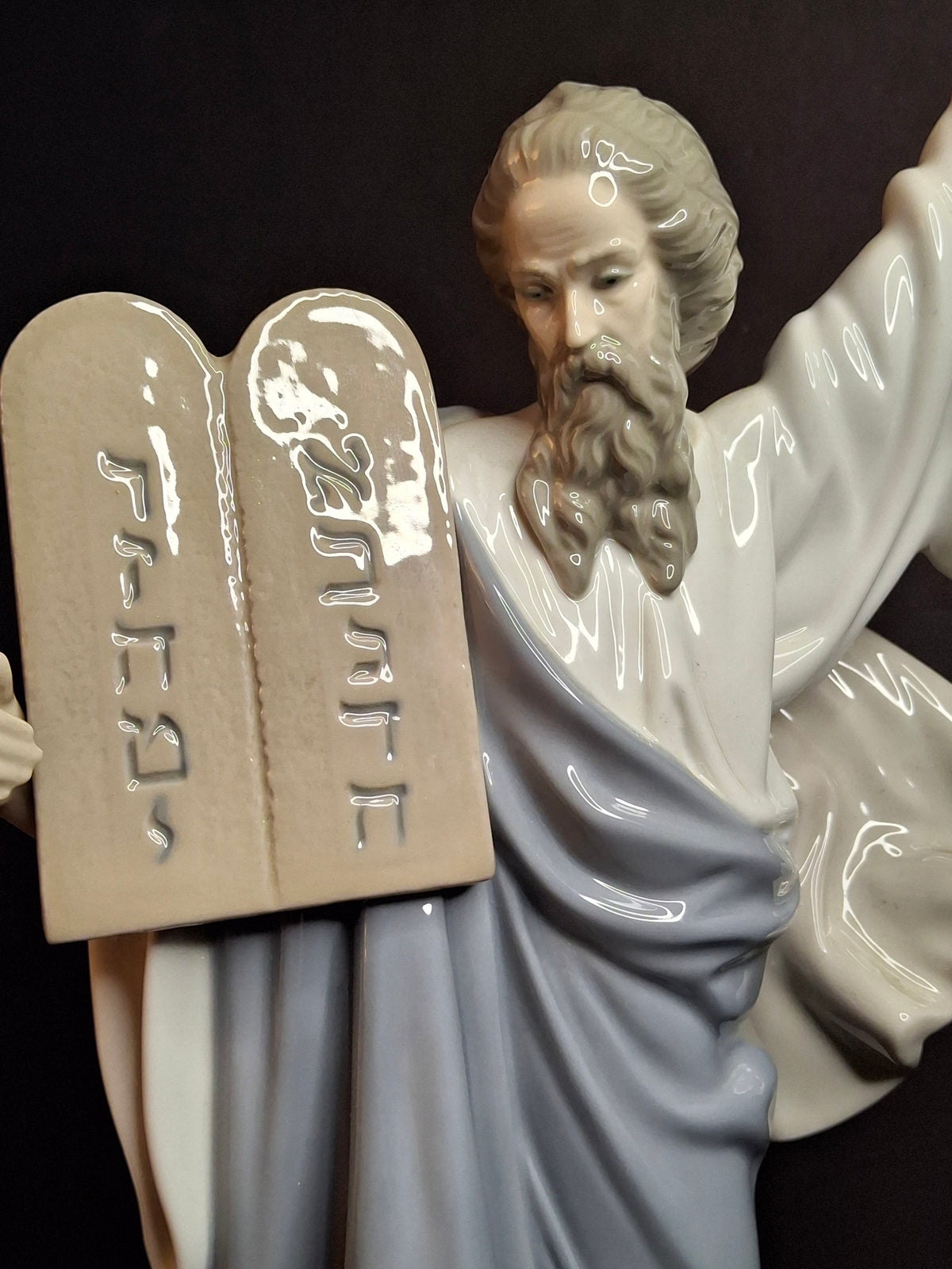 Lladro Moses Figurine 5170 Ten Commandments Porcelain Statue Box Vintage Judaica