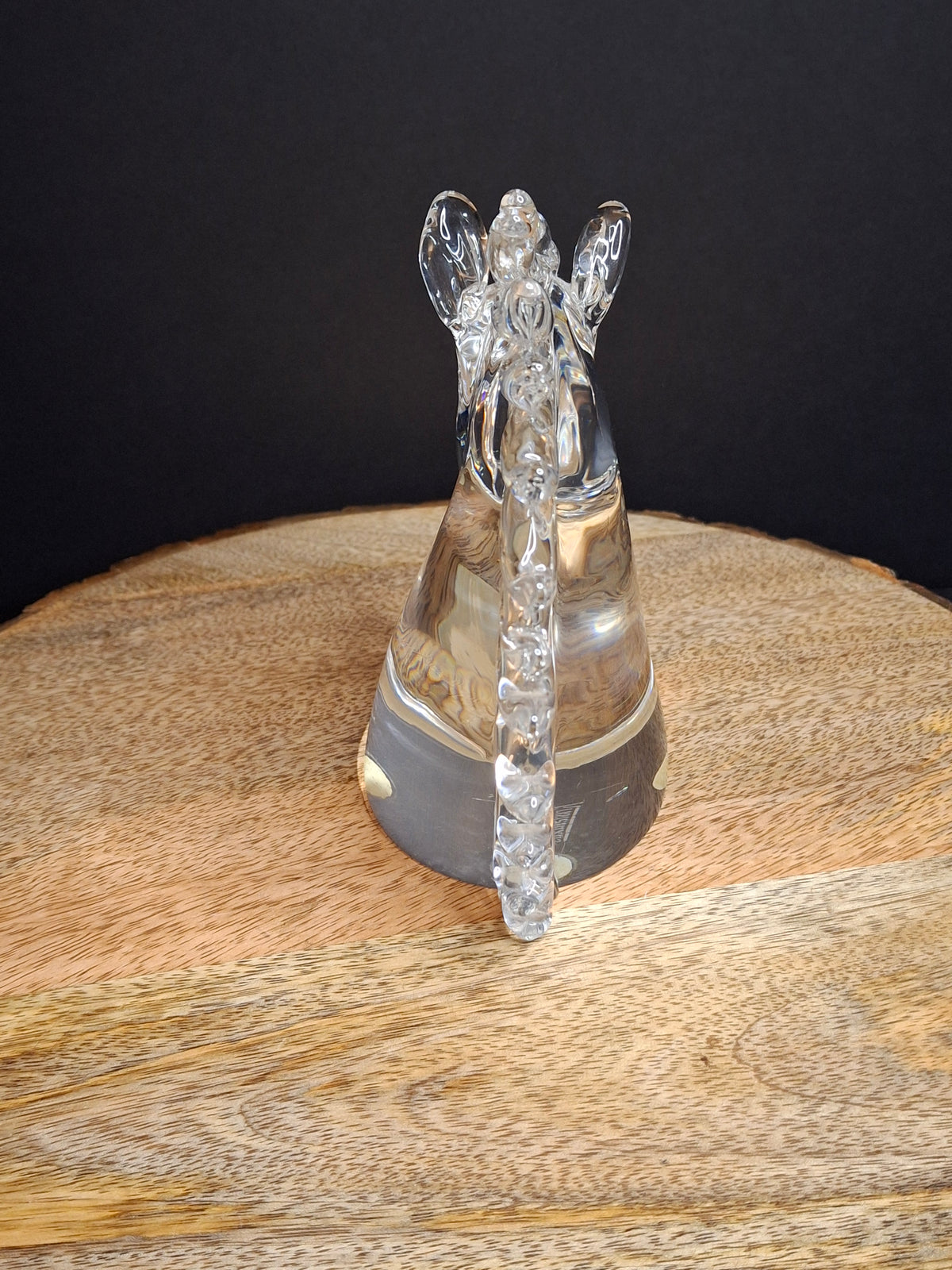 Vintage Kristaluxus Heavy 24% Lead Crystal Horse Head Sculpture Paperweight Mexico