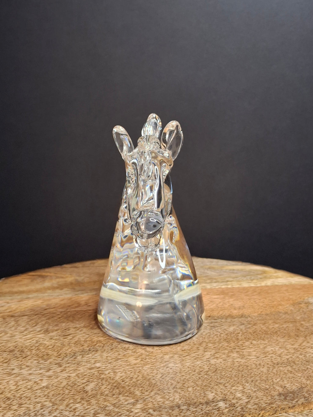 Vintage Kristaluxus Heavy 24% Lead Crystal Horse Head Sculpture Paperweight Mexico