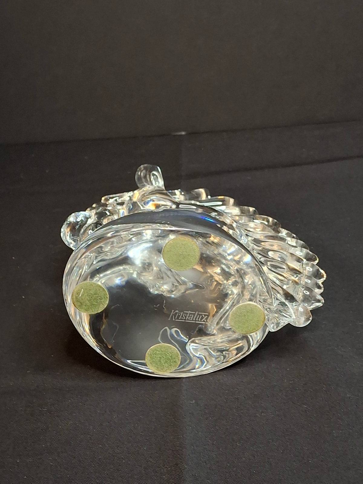 Vintage Kristaluxus Heavy 24% Lead Crystal Horse Head Sculpture Paperweight Mexico