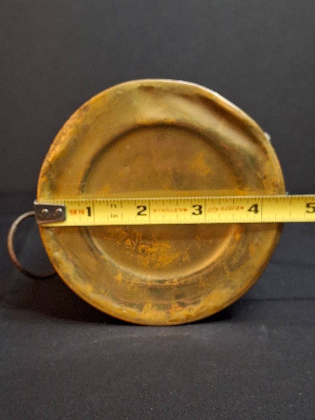 Antique 1840s Heavy Brass Whale Oil Lantern Fixed Globe Pear Shape Thick Glass