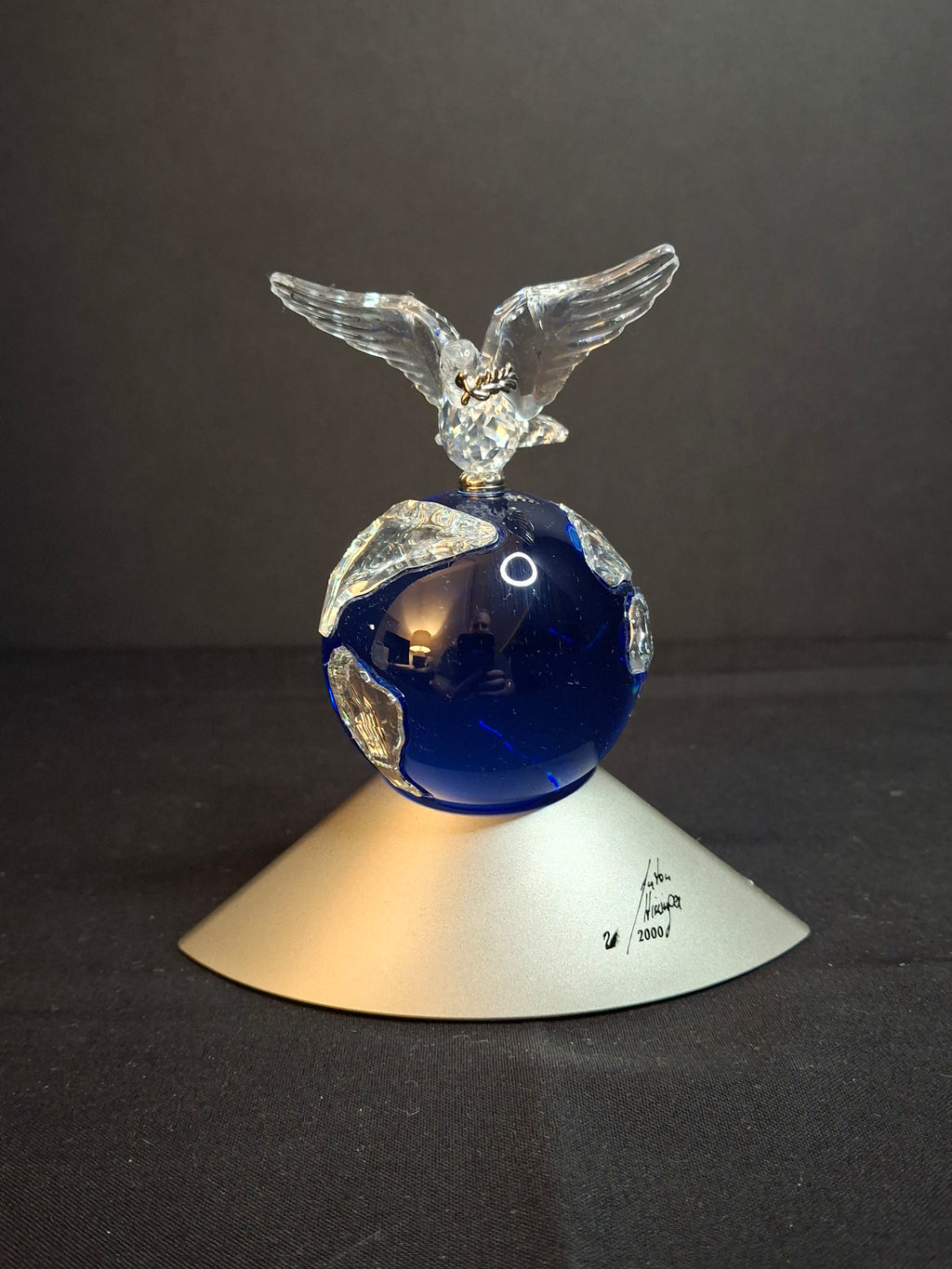 Swarovski Crystal Planet 2000 Peace Dove Figurine #238985 Full Double Boxed MIB COA