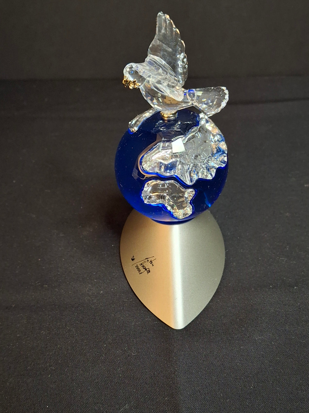 Swarovski Crystal Planet 2000 Peace Dove Figurine #238985 Full Double Boxed MIB COA