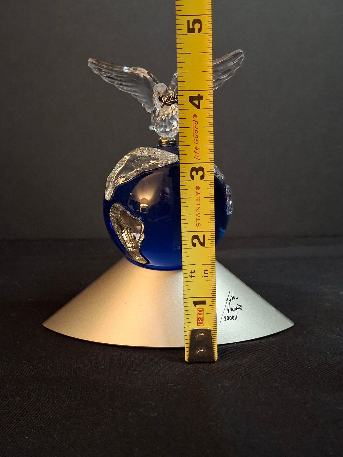 Swarovski Crystal Planet 2000 Peace Dove Figurine #238985 Full Double Boxed MIB COA