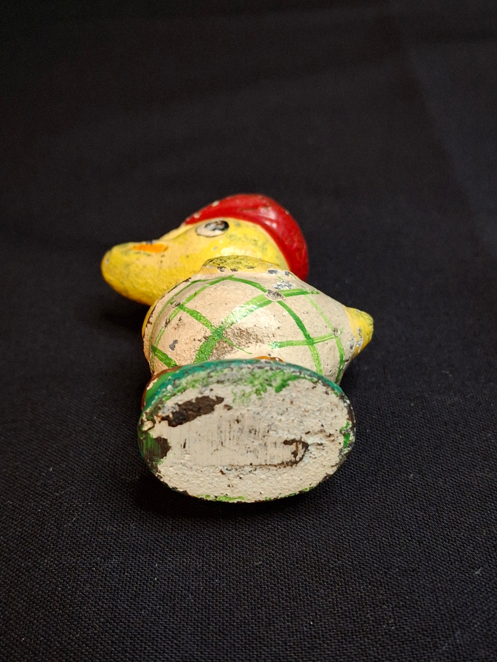 Antique Hubley Cast Iron Golfer Duck Paperweight Duffer Figurine Original Paint