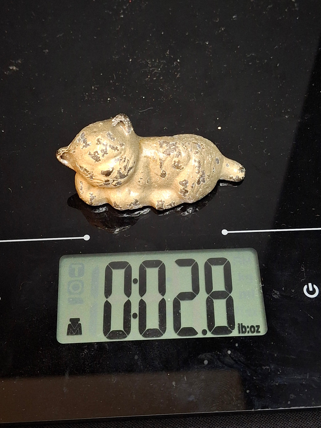 Antique Wilton Products Cast Iron Sleeping Cat Paperweight Original Paint 1920s Kitten