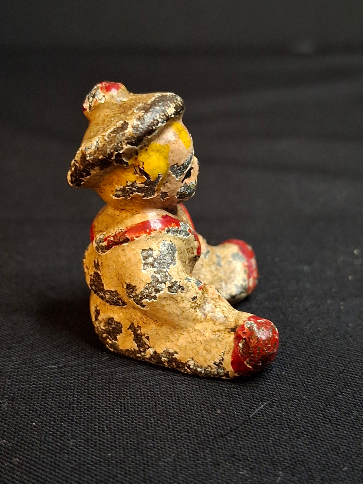 Antique Hubley Cast Iron Seated Baby Sailor Paperweight Figurine Original Pain
