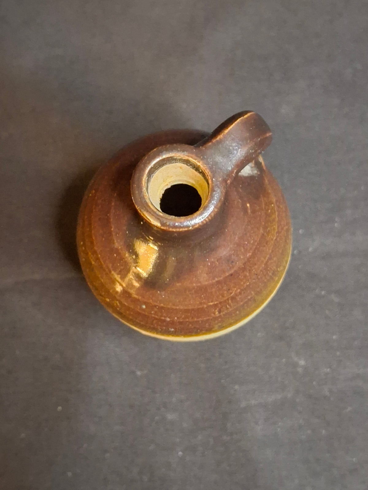 Antique Pre-Prohibition Stoneware Mini Whiskey Jug Old Continental Acorn Sample