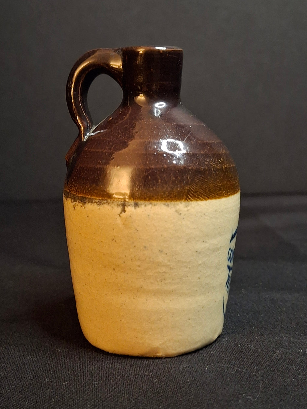 Antique Pre-Prohibition Stoneware Mini Whiskey Jug Old Continental Acorn Sample