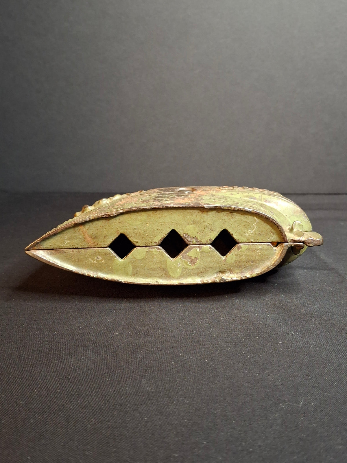 Antique Cast Iron Battleship Oregon Still Penny Bank J&E Stevens Green Paint 1898