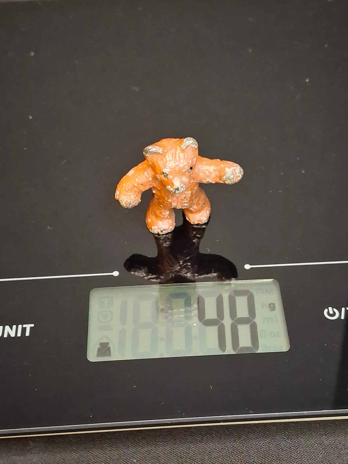 Antique Wilton Products Cast Iron Miniature Standing Bear Paperweight Figurine Original Paint
