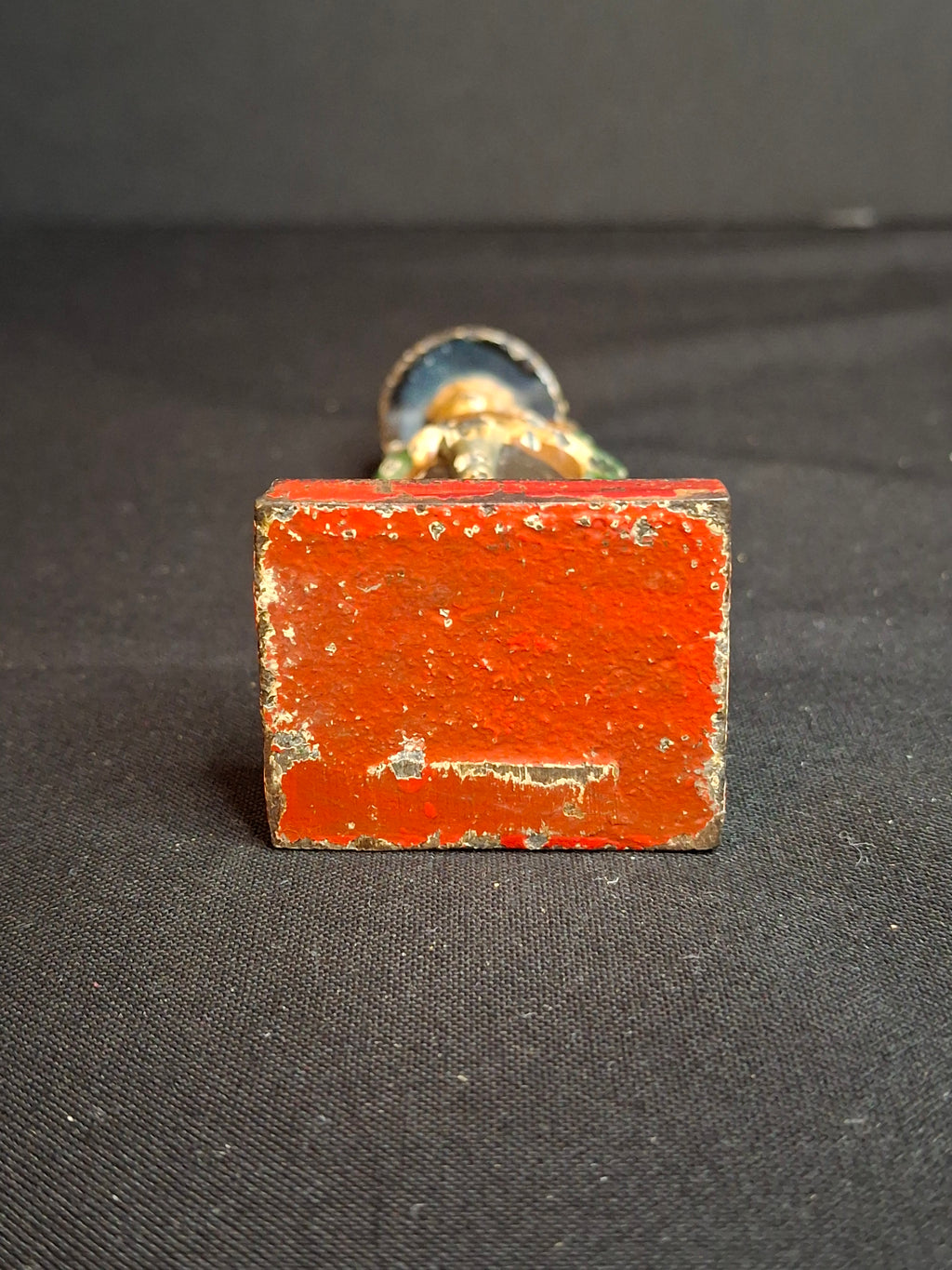 Antique Hubley Cast Iron Pilgrim Paperweight Figurine Original Paint 1920s