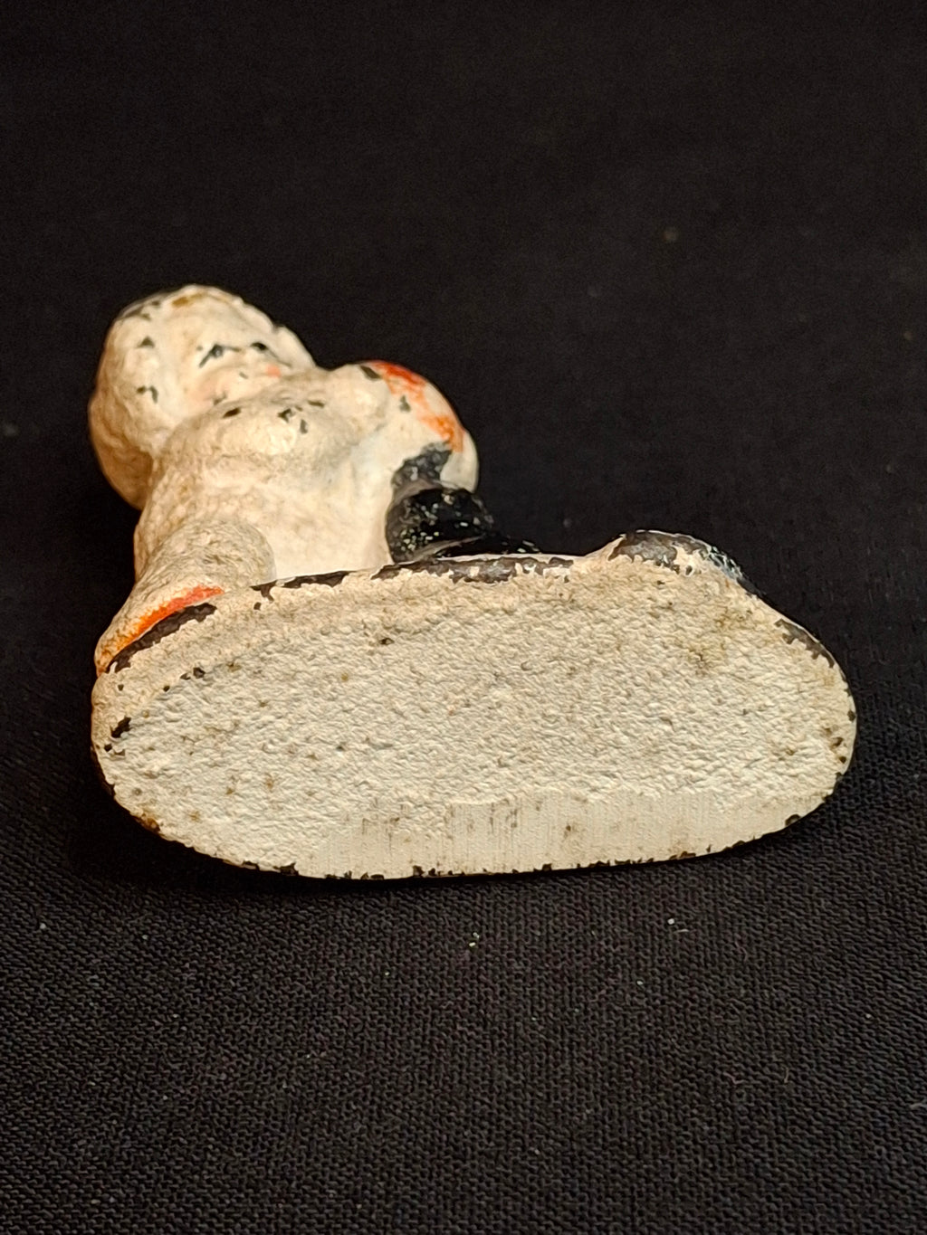 Antique Cast Iron Snow Baby with Seal Paperweight Figurine Vintage 1920s