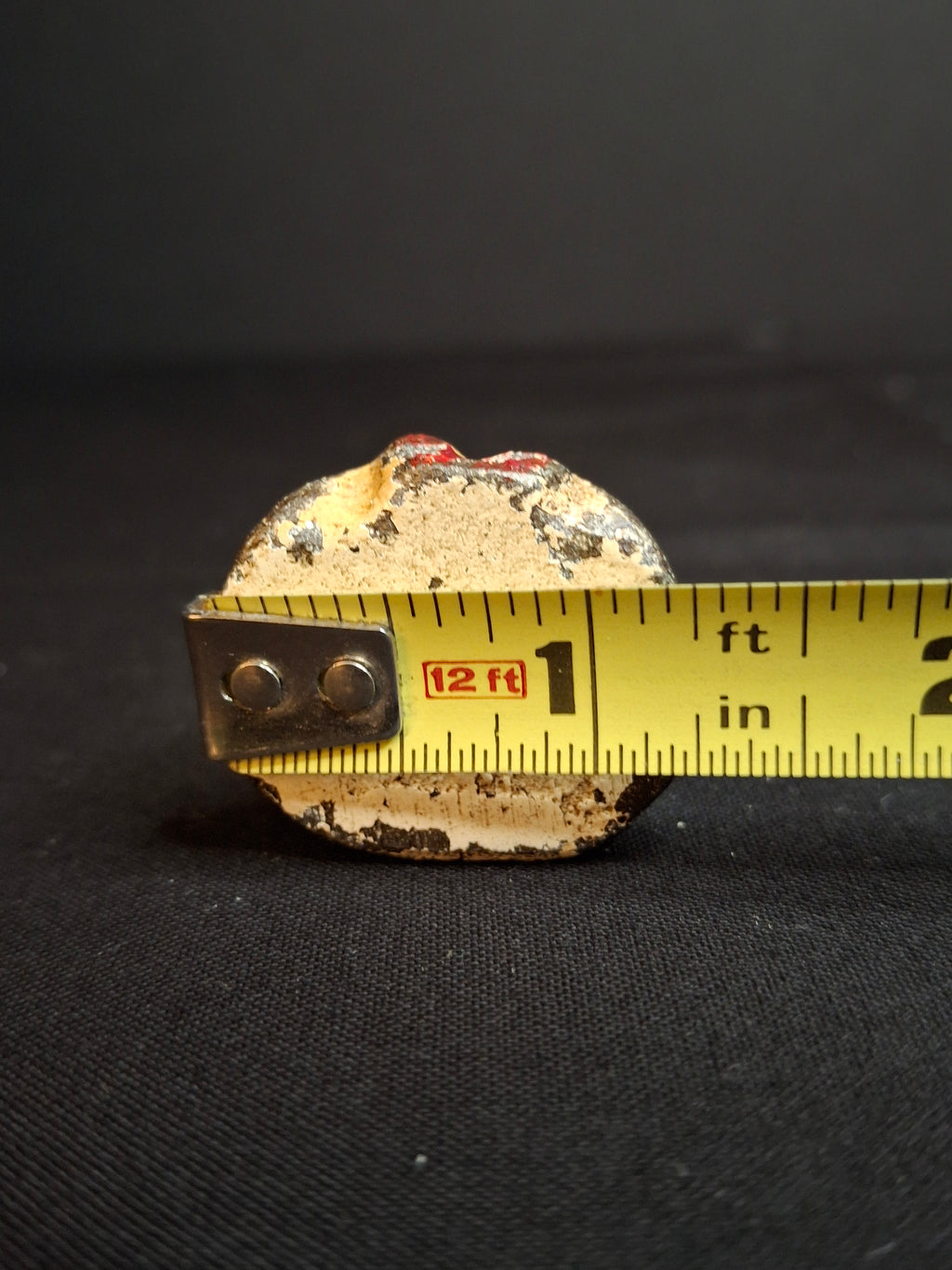 Antique Hubley Cast Iron Miniature Seated Girl Doll Paperweight Figurine Original Paint 1.5"