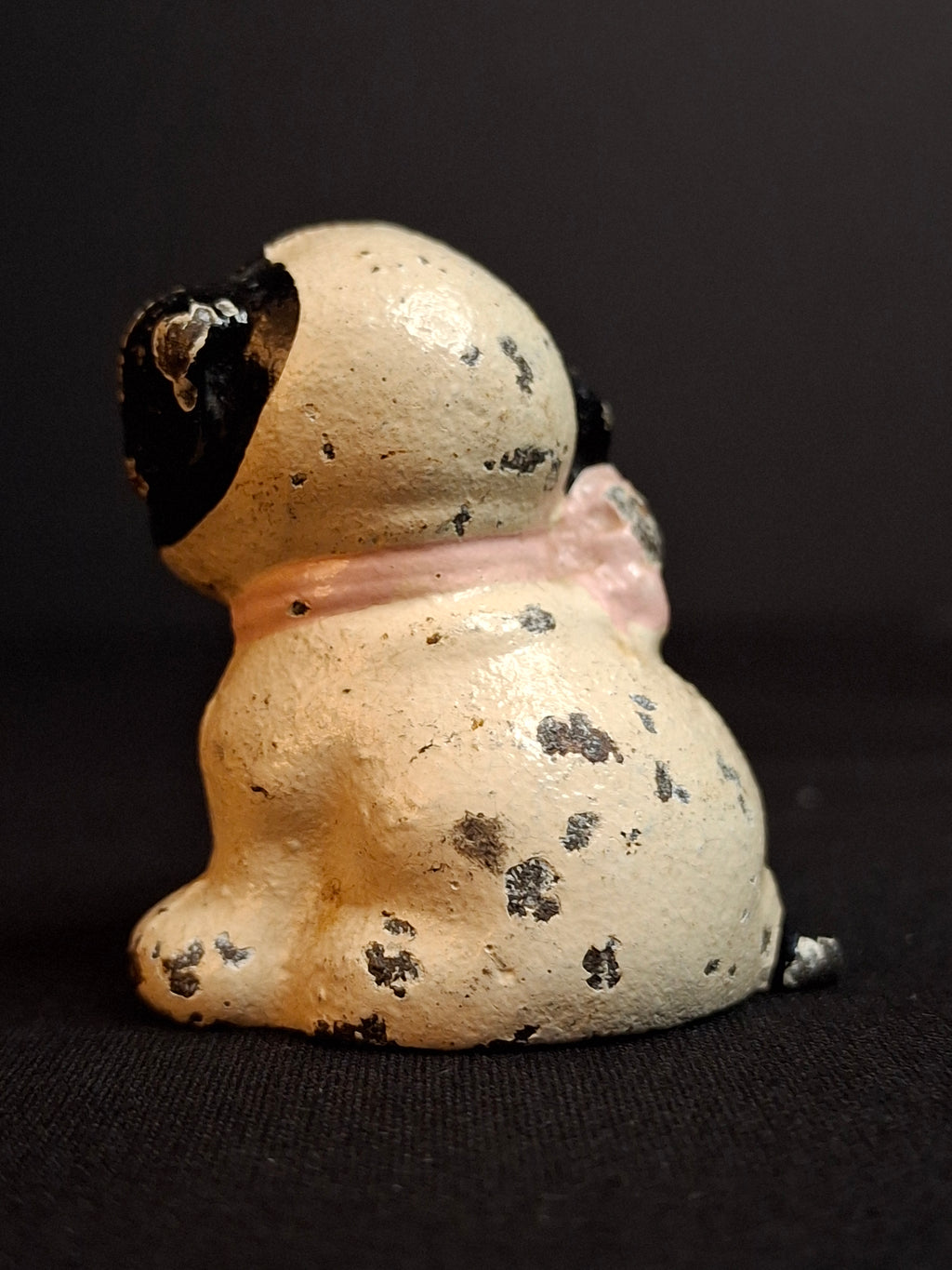 Antique Hubley Cast Iron Puppo Dog Coin Bank & Miniature Figure Set Grace Drayton