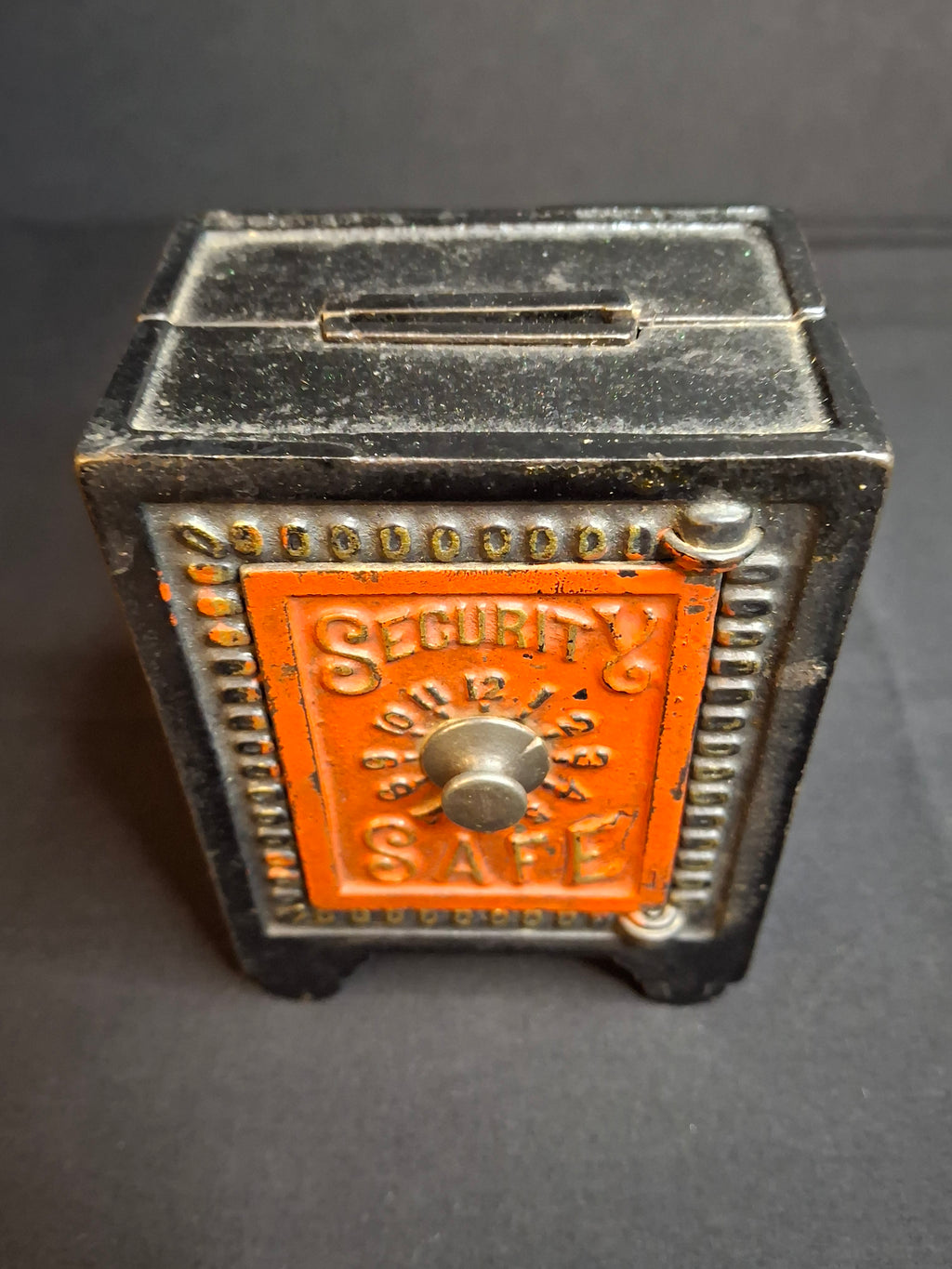 Antique Kyser & Rex Cast Iron Red Door Security Safe Deposit Combination Still Bank c. 1885