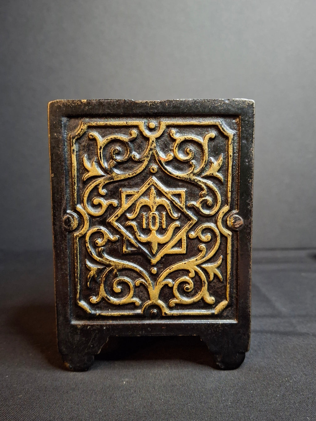 Antique Kyser & Rex Cast Iron Red Door Security Safe Deposit Combination Still Bank c. 1885