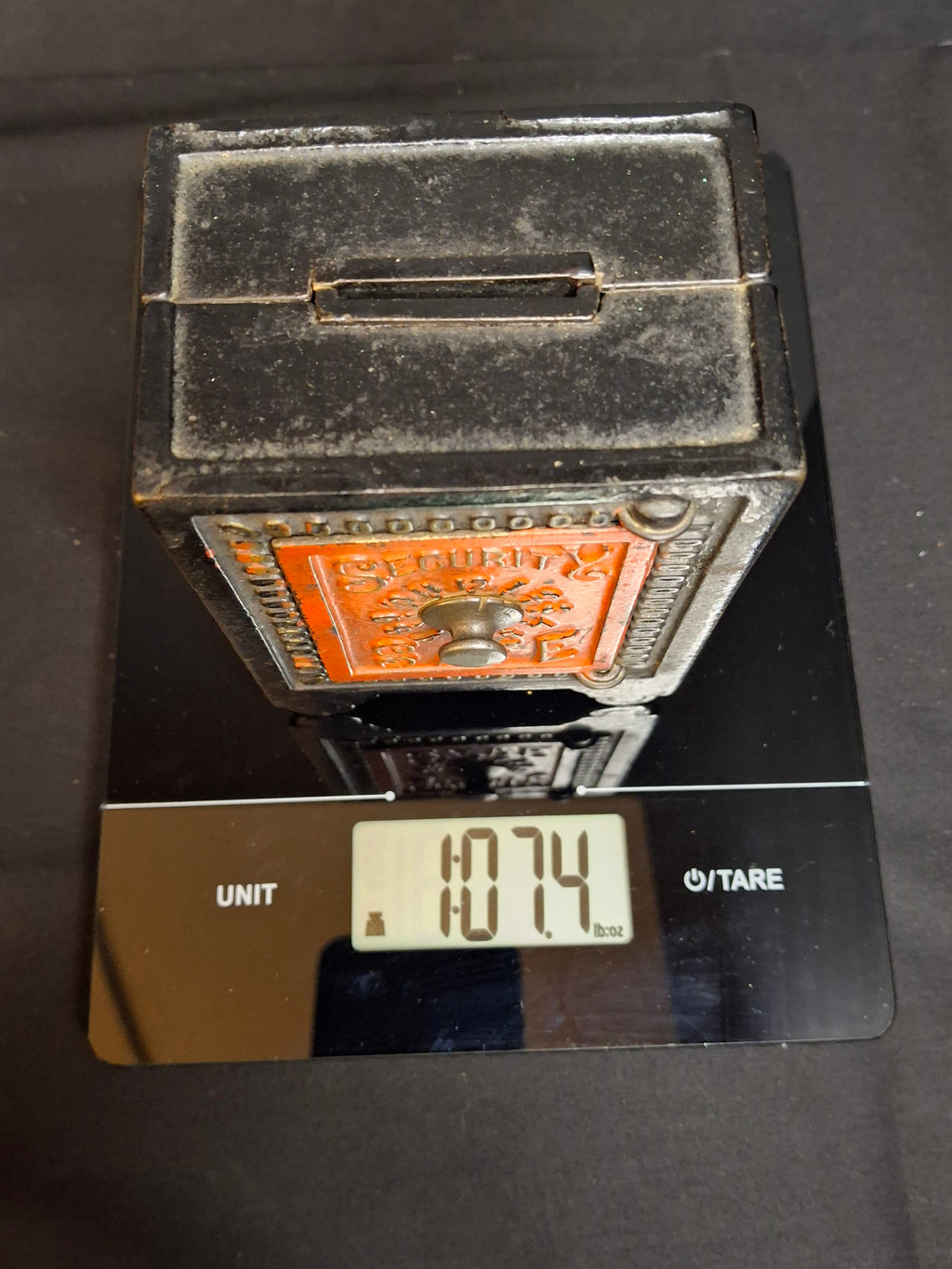 Antique Kyser & Rex Cast Iron Red Door Security Safe Deposit Combination Still Bank c. 1885