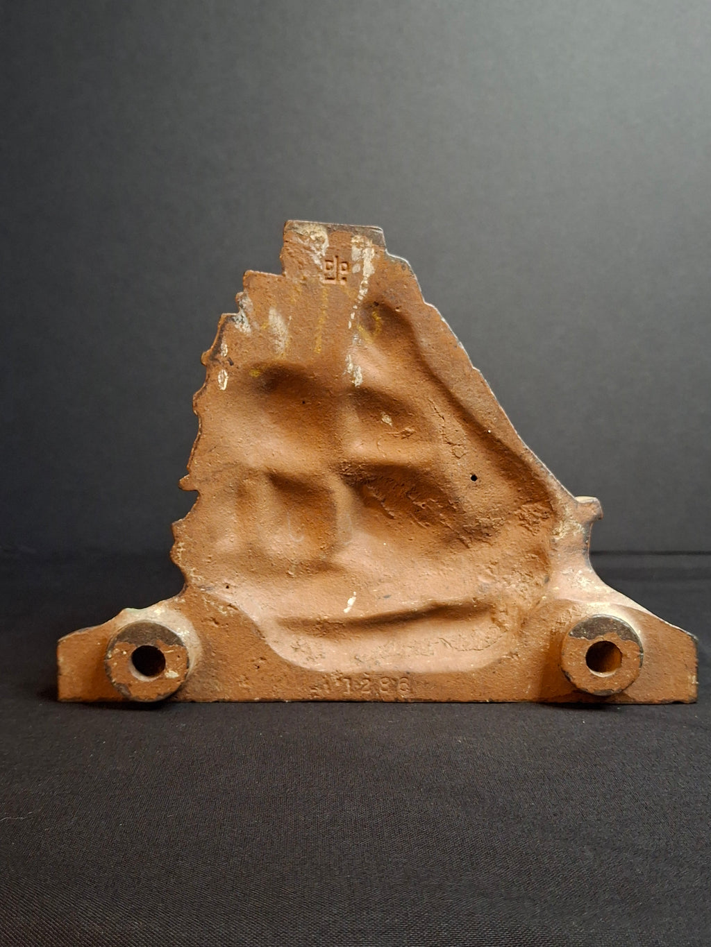 Antique Judd Co CJO 1286 Cast Iron Sailing Ship Doorstop American Flag Painted