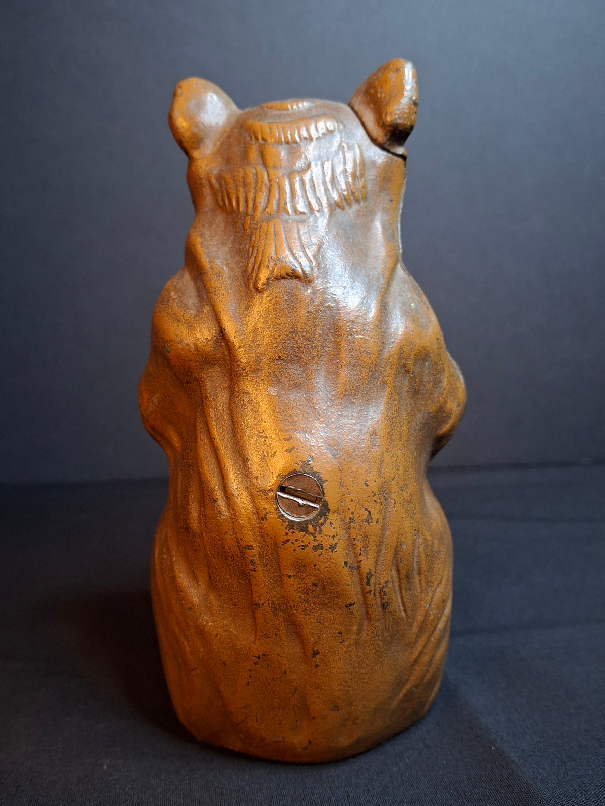 Antique Hubley Cast Iron Bear Honey Pot Still Bank Exceptional Original Paint 1930s