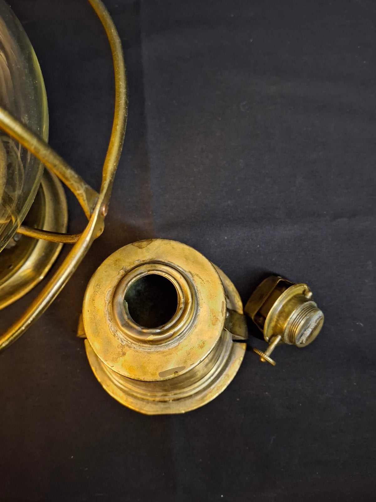 Antique Brass Onion Globe Ship Marine Lantern Sherwoods Burner c. 1870s Matthew J King Provenance