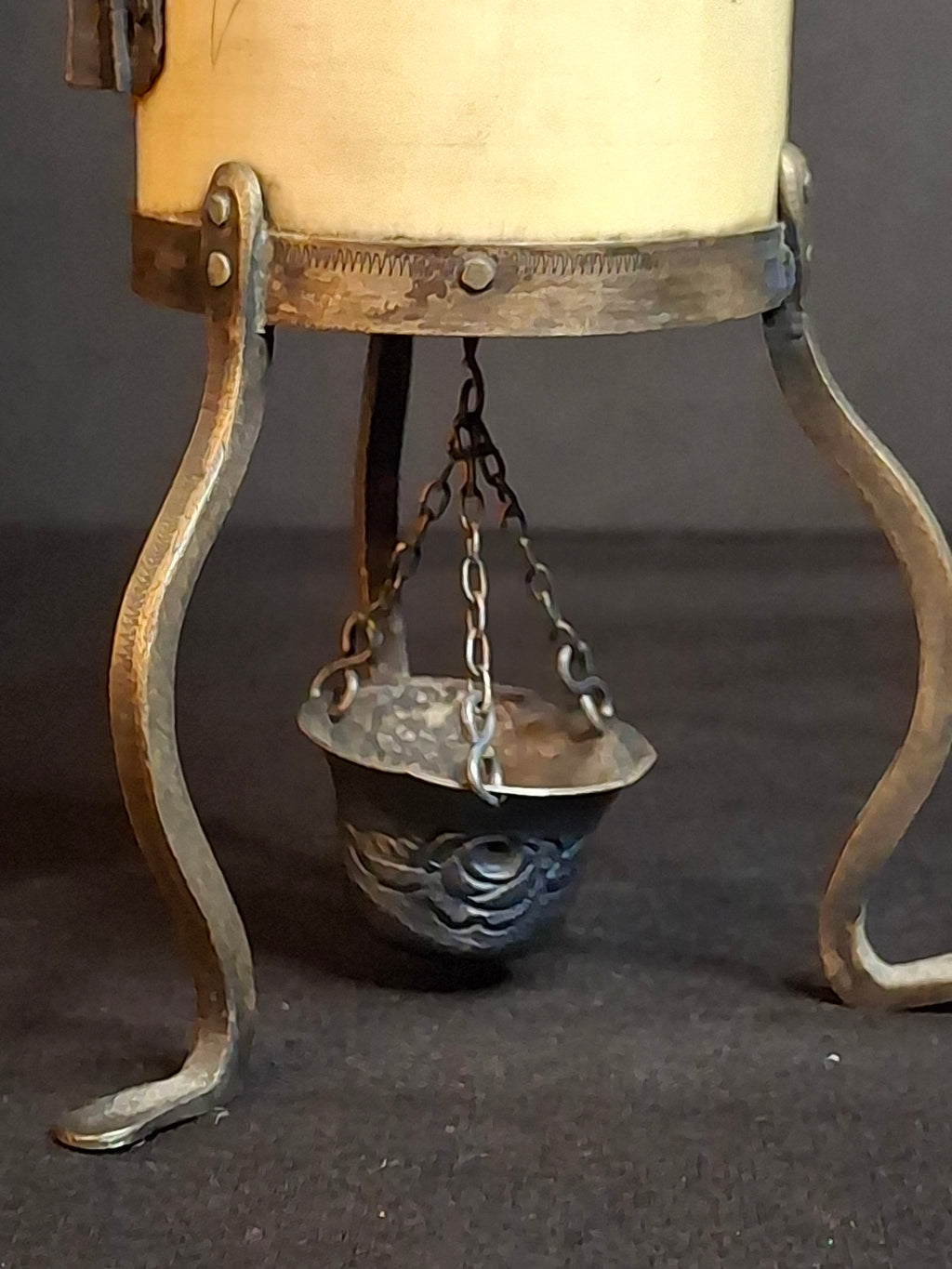 Antique 19th Century Judaica Silver and Bone Besamim Spice Tower Havdalah Hebrew Inscription