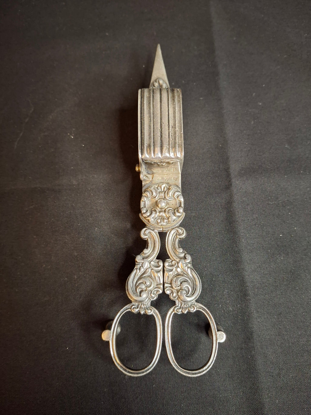 Victorian Silverplate Candle Snuffer Scissors J Gilbert & Sons Lever No Springs