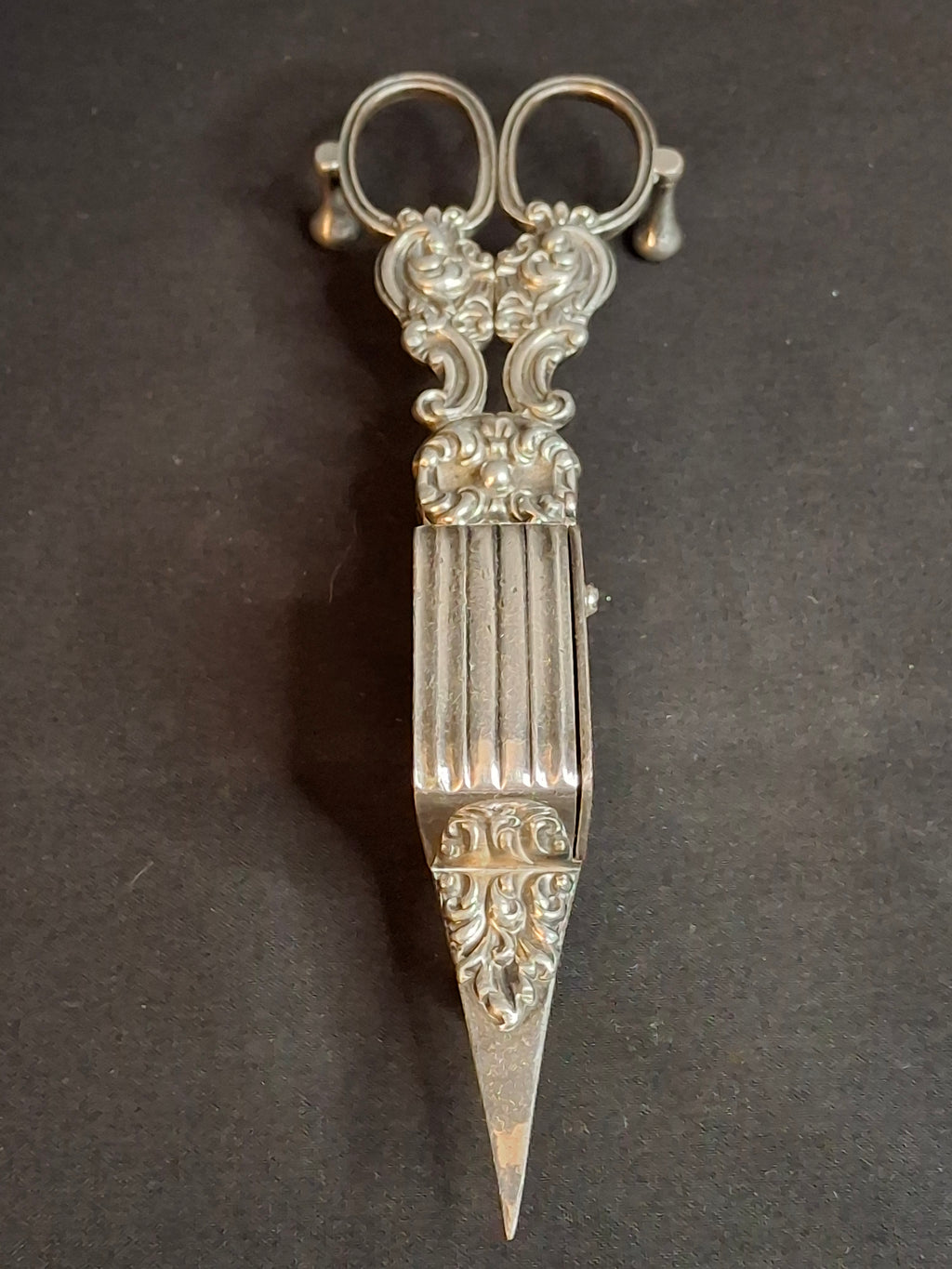 Victorian Silverplate Candle Snuffer Scissors J Gilbert & Sons Lever No Springs