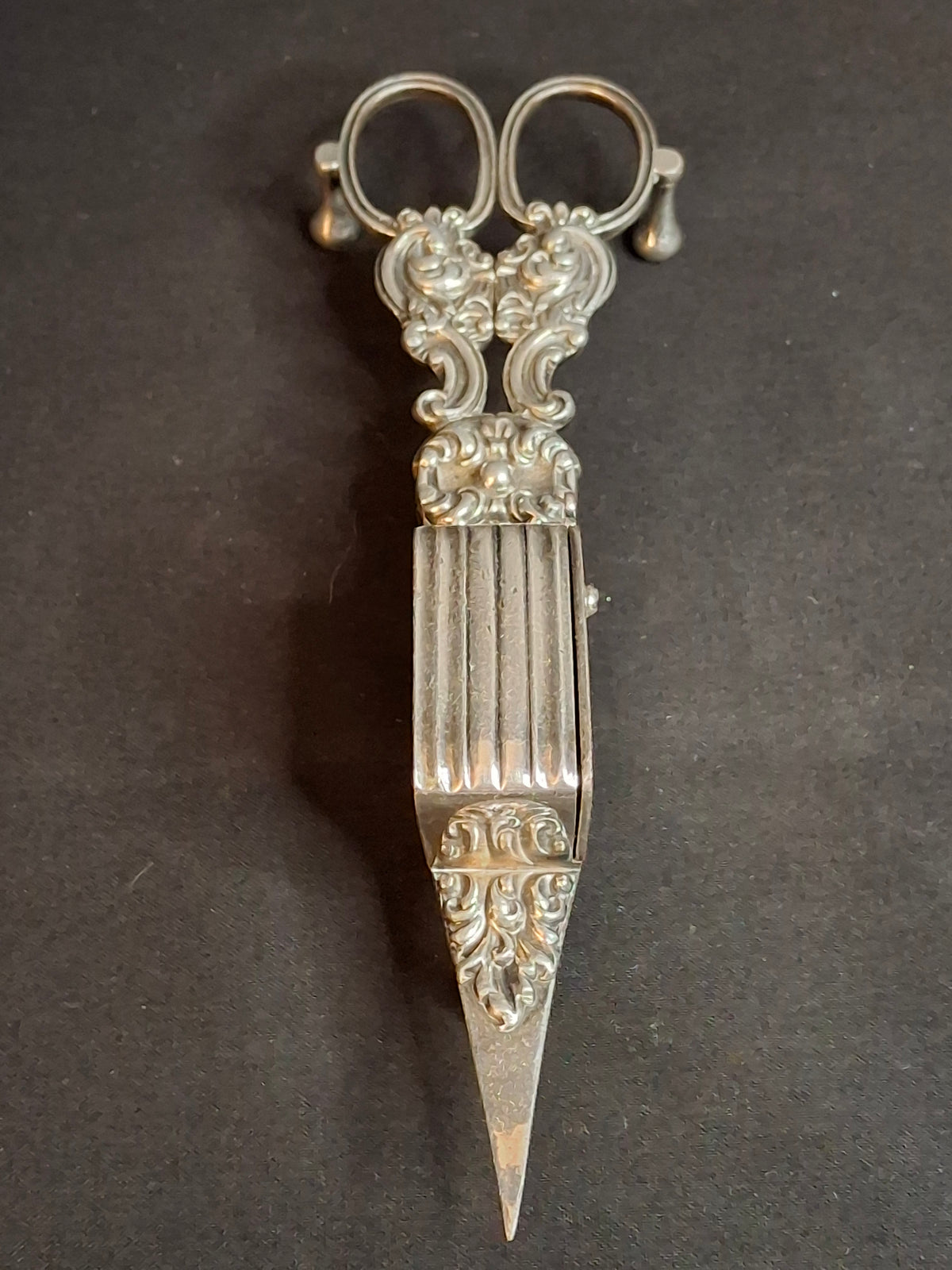 Victorian Silverplate Candle Snuffer Scissors J Gilbert & Sons Lever No Springs
