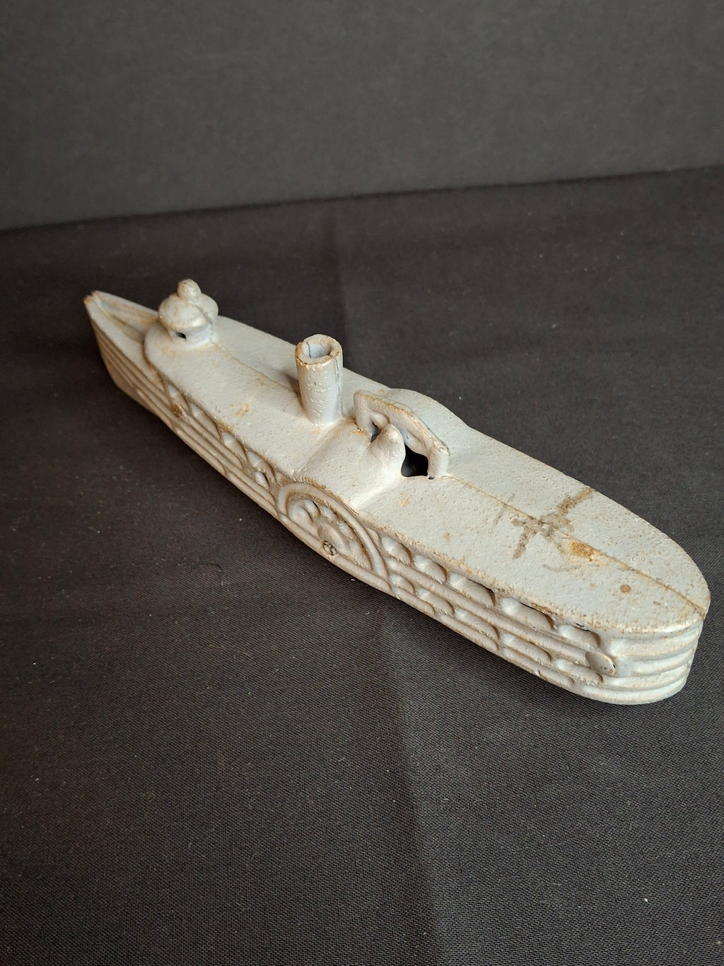 Antique Cast Iron Paddle Wheel Steamboat Toy A.C. Williams / Kenton c.1920 7.75"