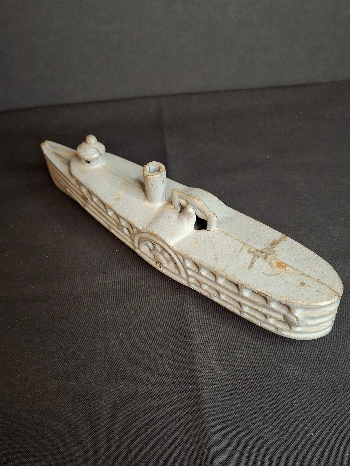 Antique Cast Iron Paddle Wheel Steamboat Toy A.C. Williams / Kenton c.1920 7.75"