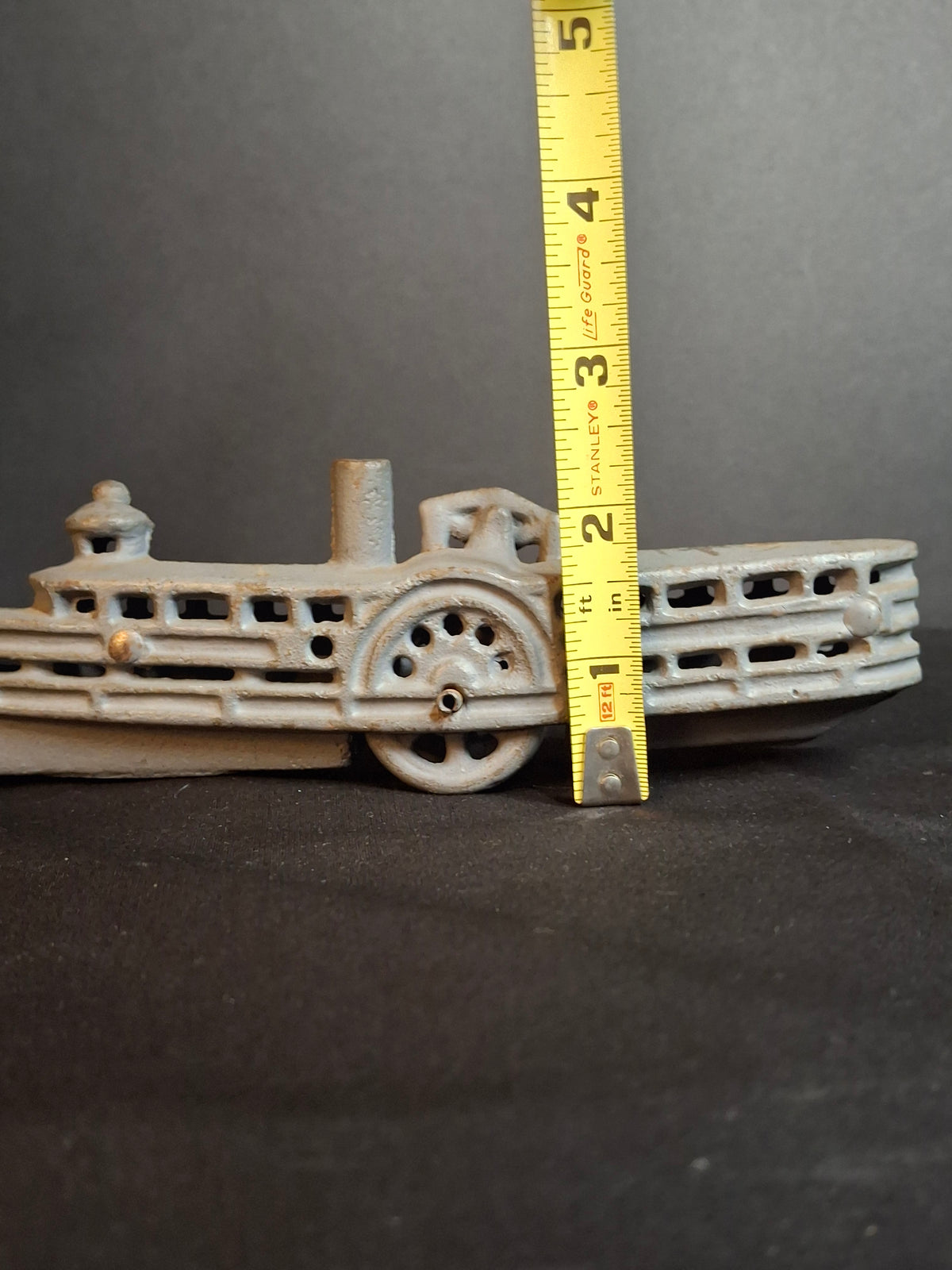Antique Cast Iron Paddle Wheel Steamboat Toy A.C. Williams / Kenton c.1920 7.75"