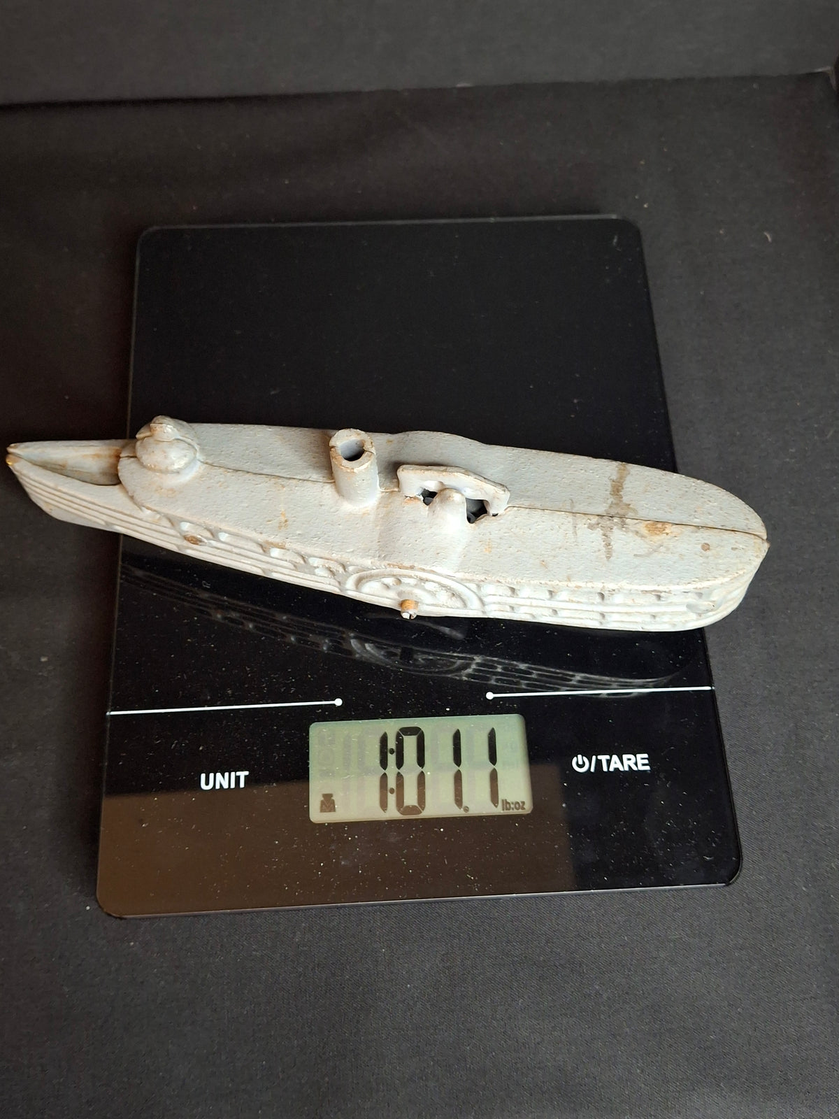 Antique Cast Iron Paddle Wheel Steamboat Toy A.C. Williams / Kenton c.1920 7.75"