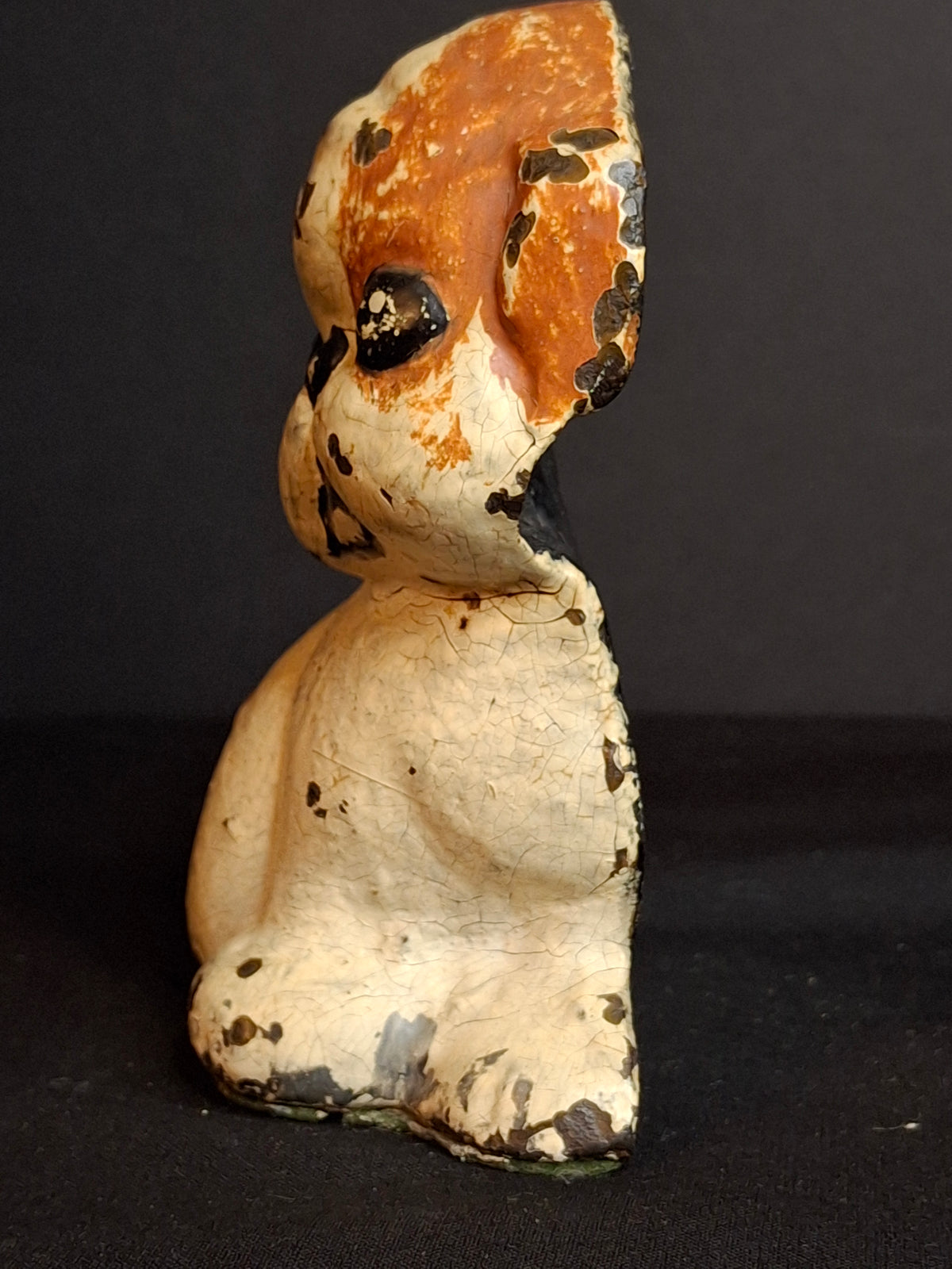 Scarce Antique Hubley Cast Iron Puppo Doorstop Brown Color Variant Grace Drayton 1920s #75