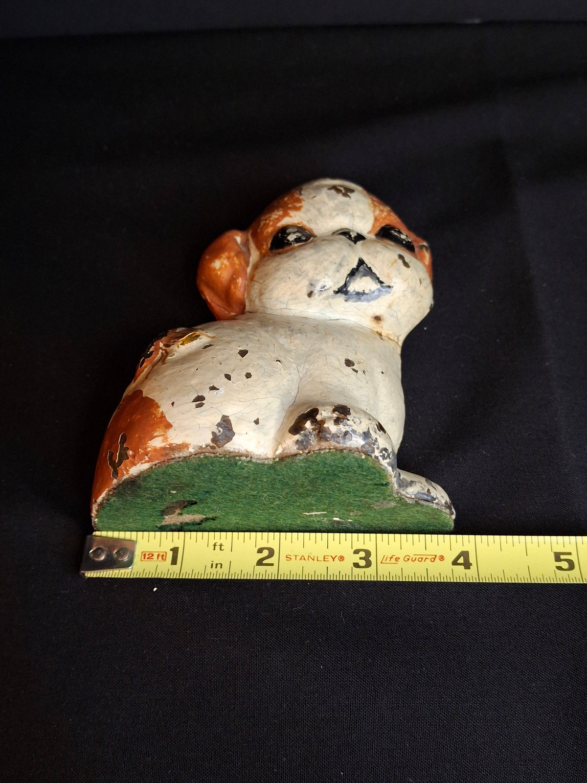 Scarce Antique Hubley Cast Iron Puppo Doorstop Brown Color Variant Grace Drayton 1920s #75