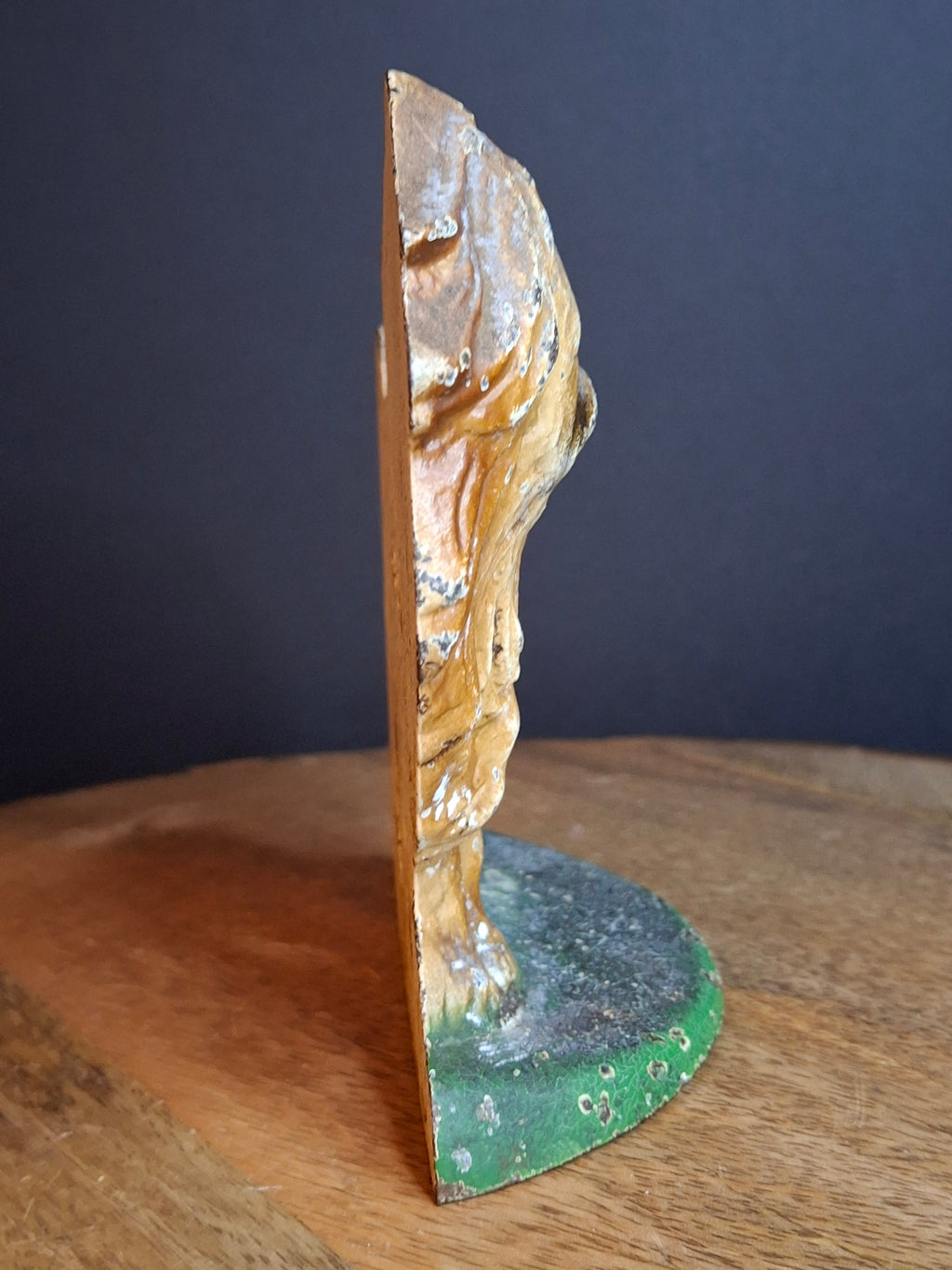 Antique Hubley #353 Cast Iron Pekingese Dog Paperweight Figurine / Single Bookend (c. 1920s)