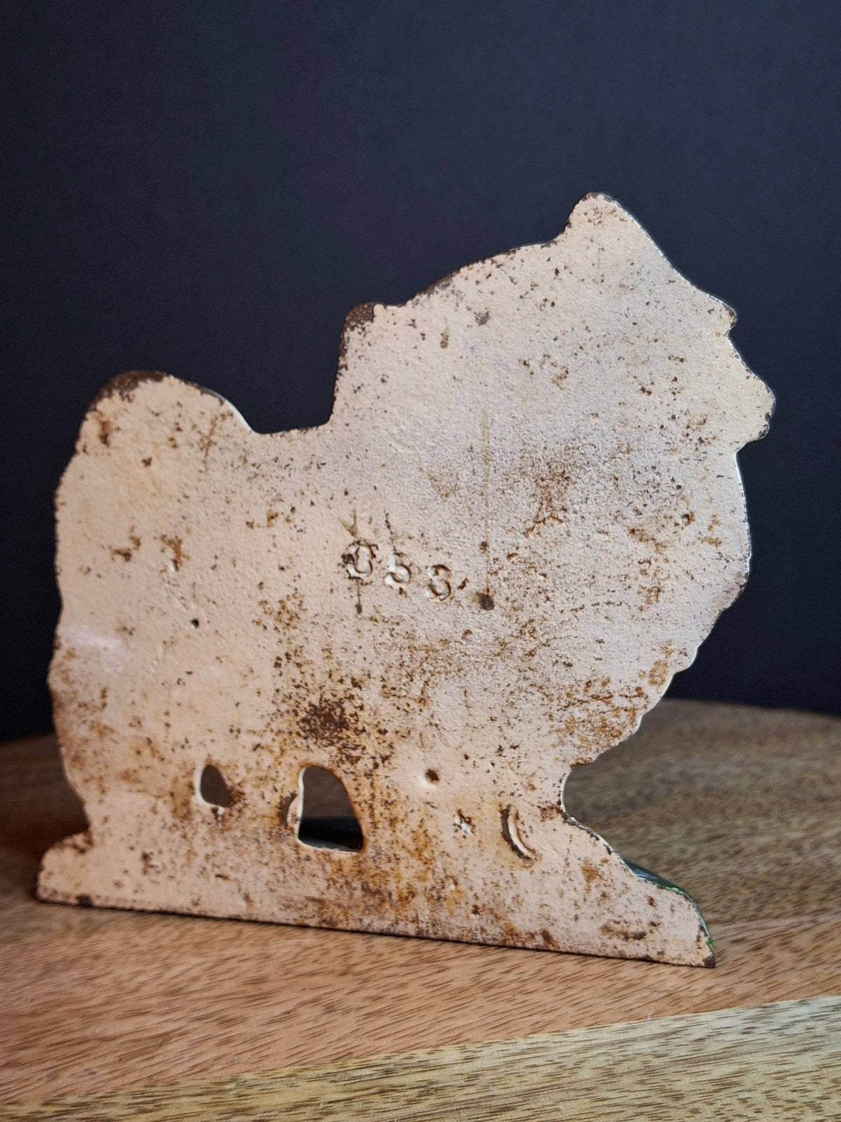 Antique Hubley #353 Cast Iron Pekingese Dog Paperweight Figurine / Single Bookend (c. 1920s)