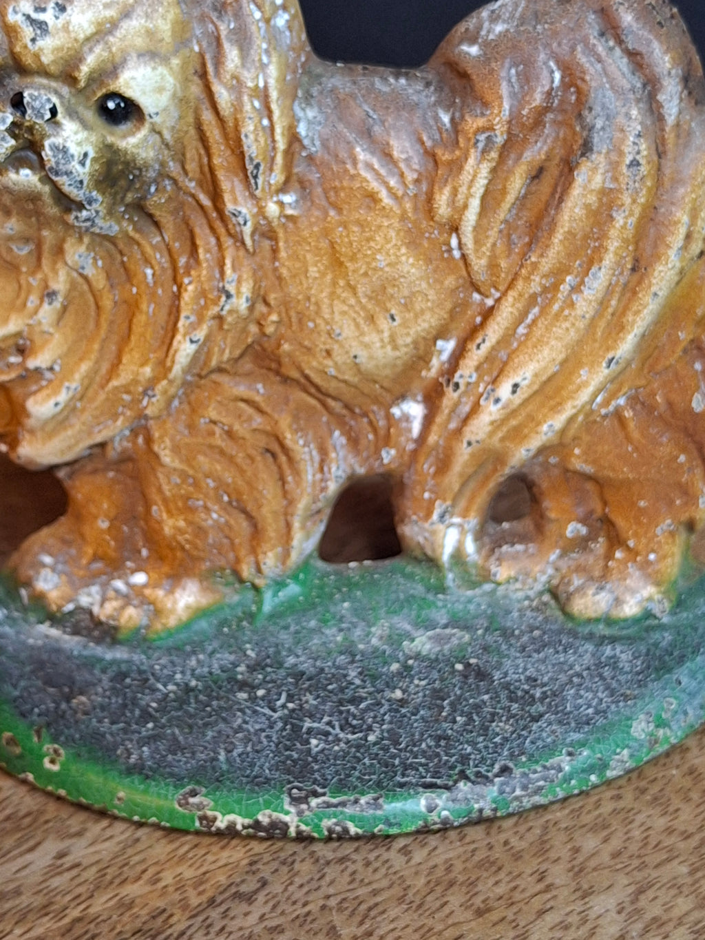 Antique Hubley #353 Cast Iron Pekingese Dog Paperweight Figurine / Single Bookend (c. 1920s)