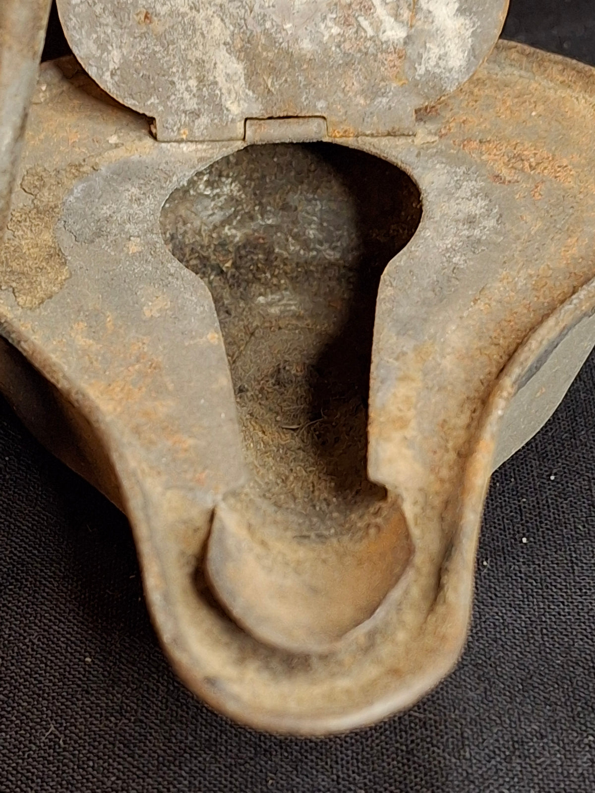 Antique 18th C Tin Betty Lamp Primitive Hand Wrought Grease Fat Oil Light Hook Pick