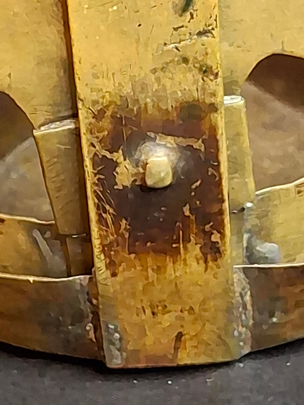 18th Century RARE MUSEUM GRADE Antique Huge Brass Double Cruise Crusie Phoebe Lamp 8.5" Pierced Backplate Marked